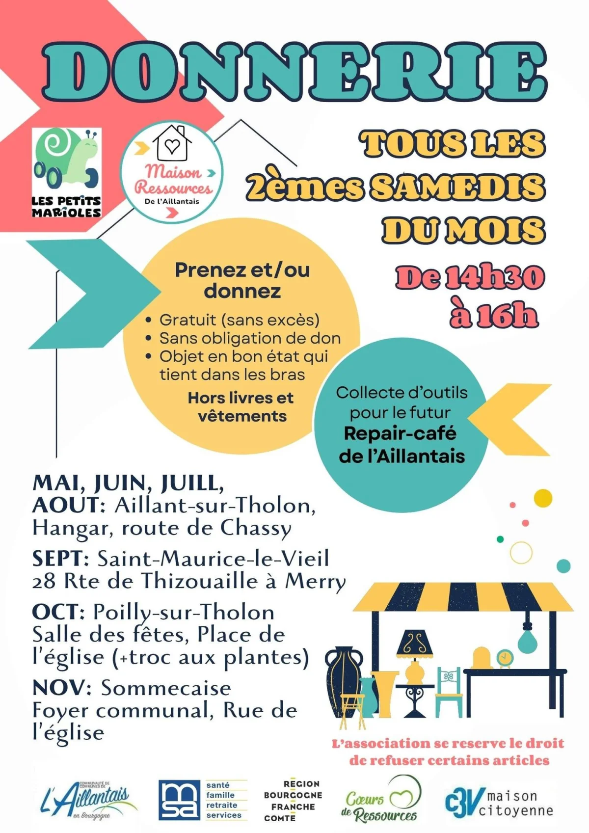 Donnerie – Saint Maurice le Vieil (salle des fêtes de St Maurice le Vieil) (affiche de l’événement)