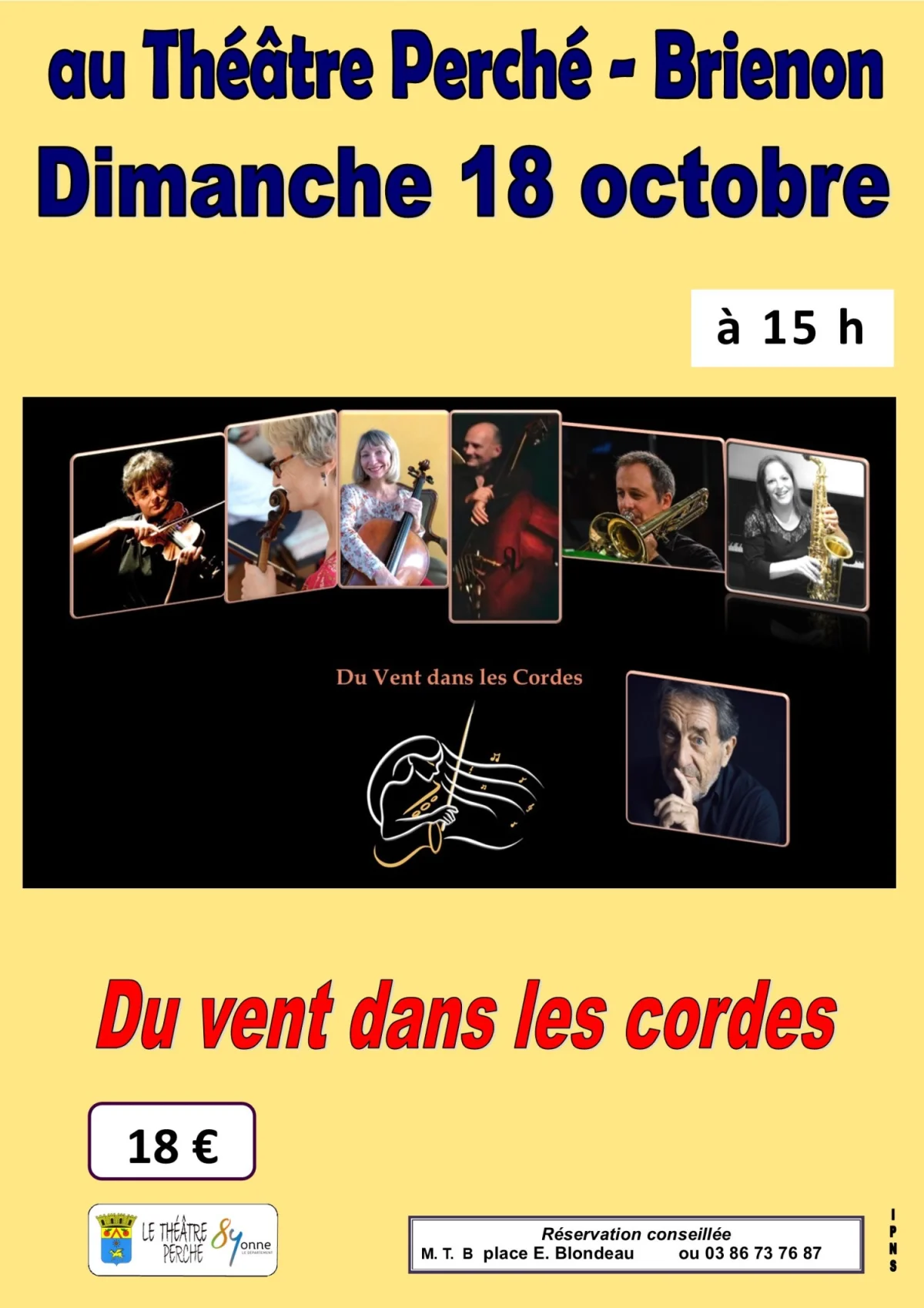 Du vent dans les cordes – Brienon-sur-Armançon (Le Théâtre perché) (affiche de l’événement)