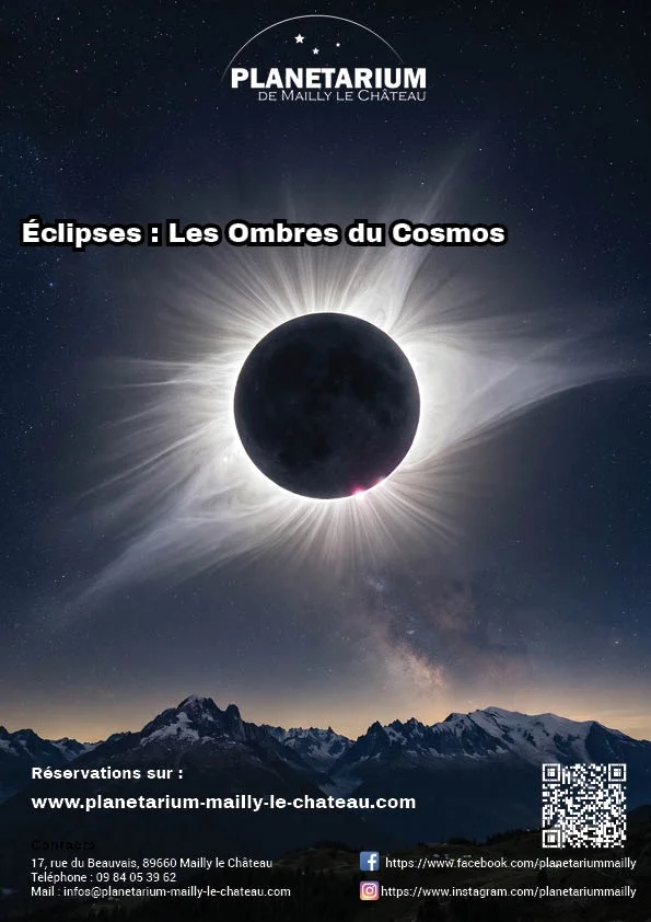 Eclipses : les ombres du cosmos – Mailly-le-Château (Planétarium - Espace nature du Beauvais) (affiche de l’événement)