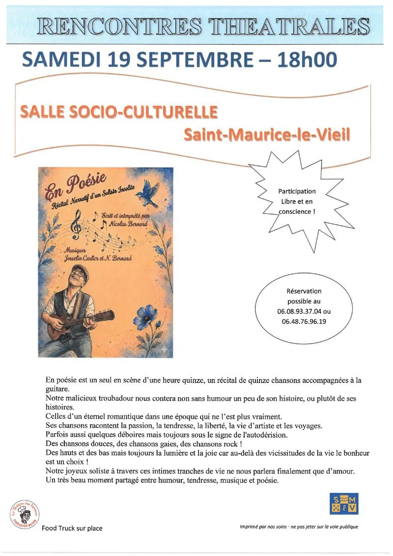 En poésie – Saint-Maurice-le-Vieil (Salle socio-culturelle) (affiche de l’événement)