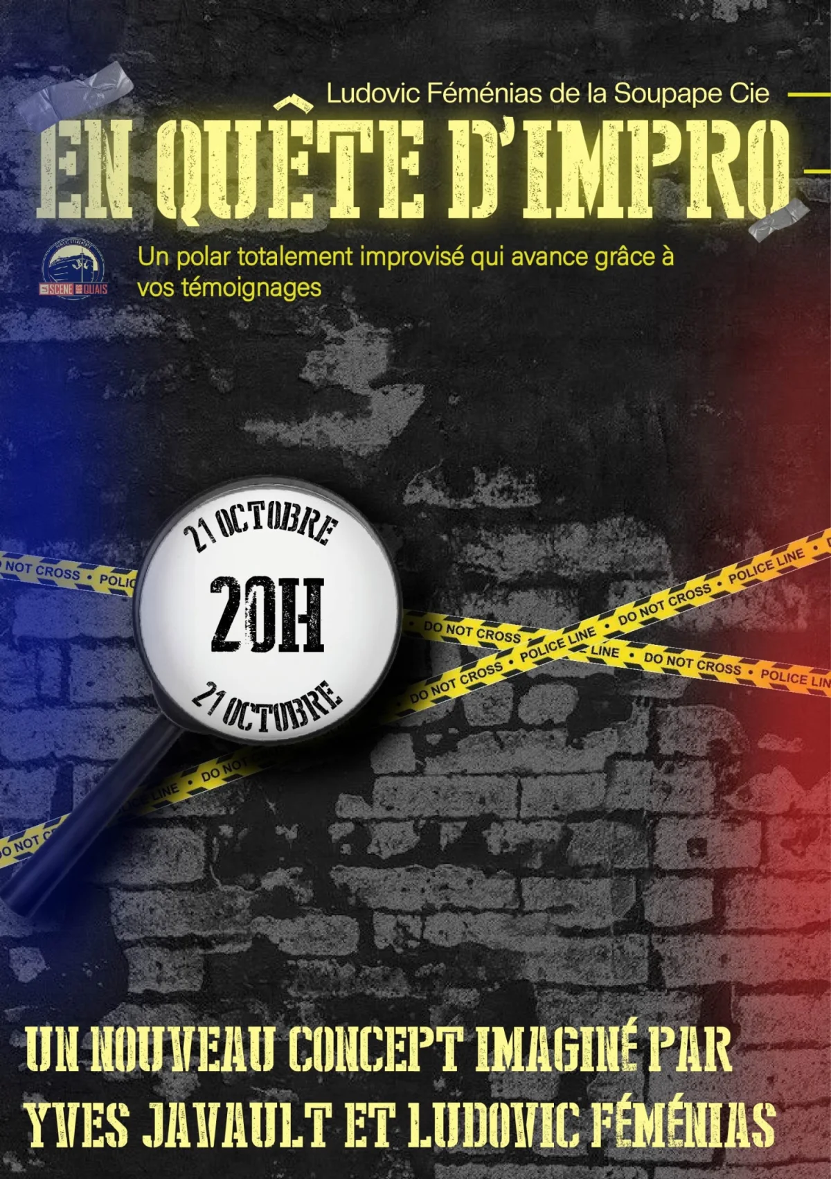 En quête d'impro / Festival Rire à Flots – Auxerre (Théâtre La Scène des Quais) (affiche de l’événement)