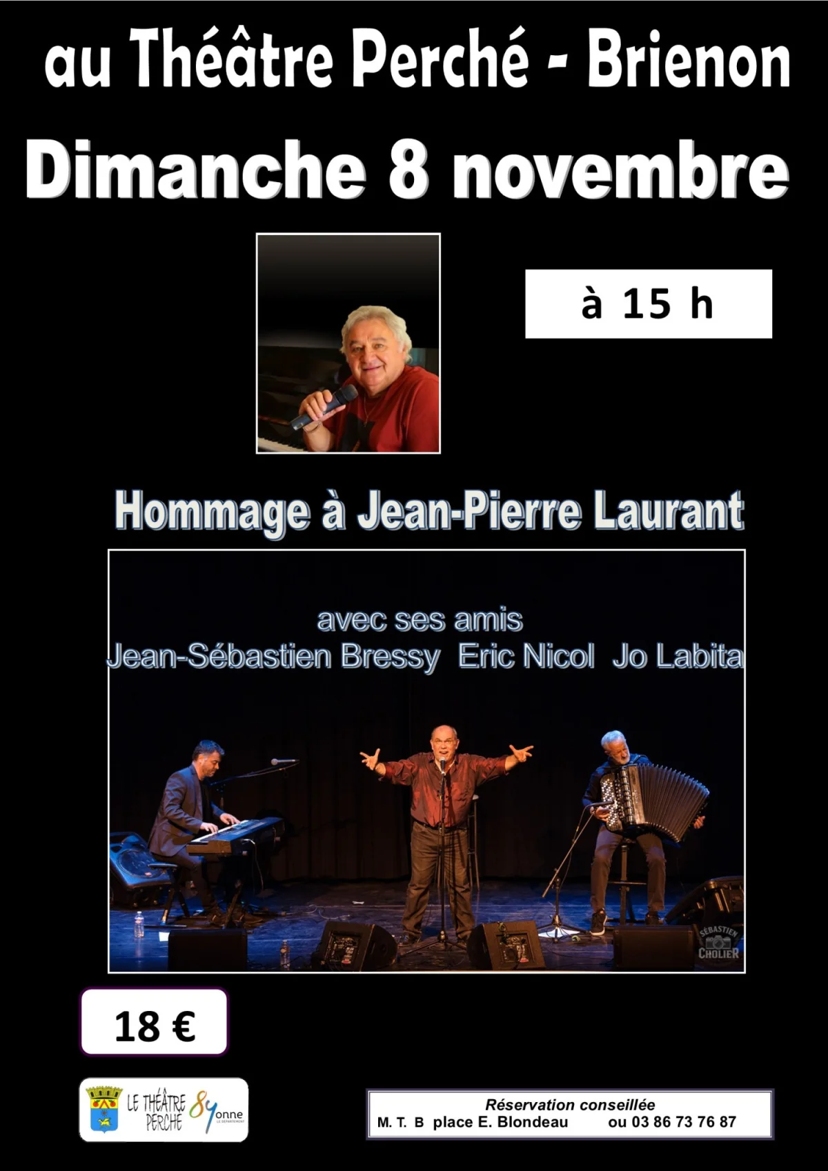 En souvenir de Jean-Pierre Laurant, l'amitié n'a pas de frontières – Brienon-sur-Armançon (Le Théâtre perché) (affiche de l’événement)