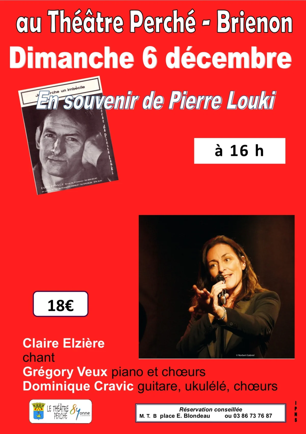 En souvenir de Pierre Louki – Brienon-sur-Armançon (Le Théâtre perché) (affiche de l’événement)