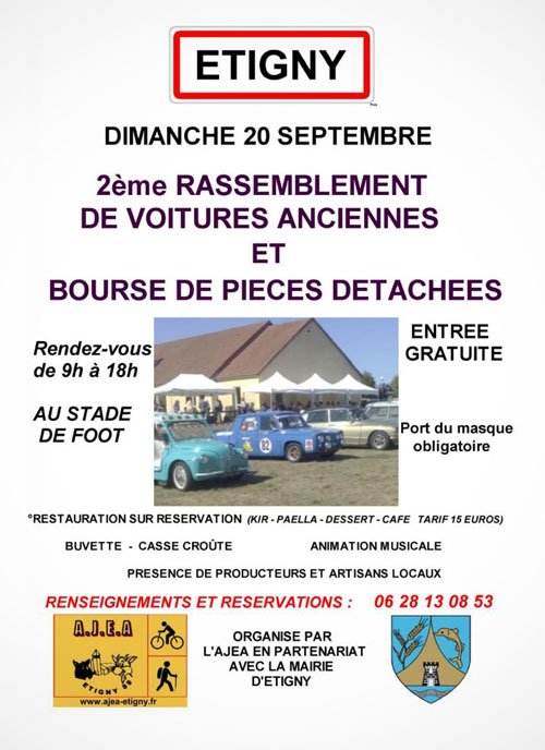 2ème rassemblement de VOITURES ANCIENNES et bourse de pièces détachées