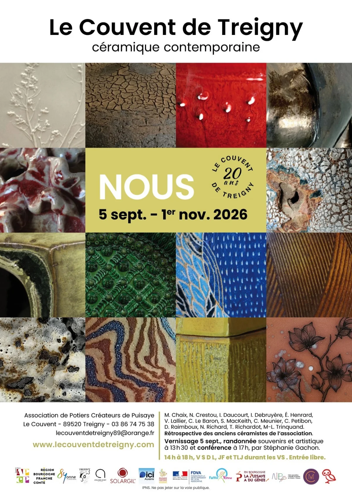 EXPO céramique contemporaine - "Nous" le Couvent de Treigny – Treigny (Le Couvent) (affiche de l’événement)