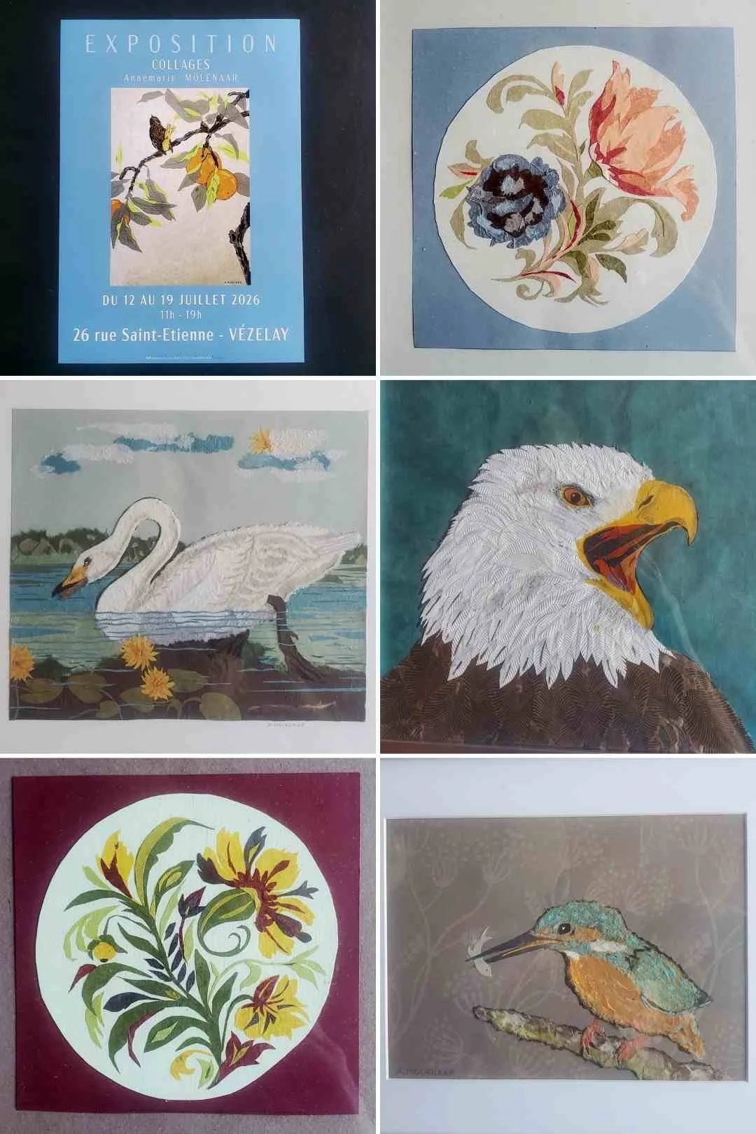 Expo de collages – Vézelay (Boutique éphémère) (affiche de l’événement)
