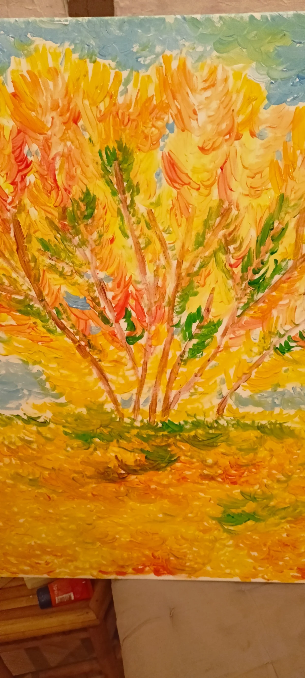 Exposition acrylique Patricia Rameau / Venez découvrir ses grands formats – Toucy (Bistrot de l'atelier) (affiche de l’événement)