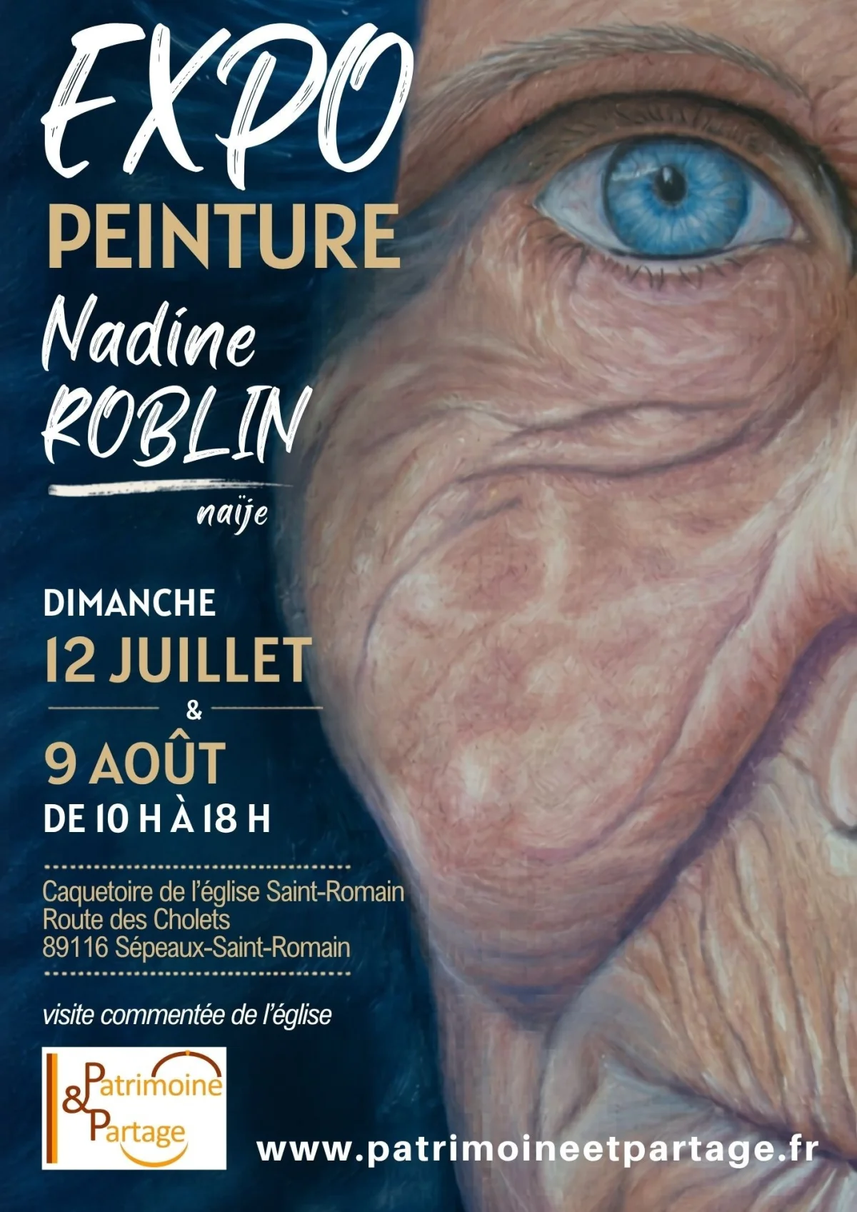 Exposition peinture – Sepeaux-saint-romain (Eglise de Saint-Romain, route des chollets) (affiche de l’événement)
