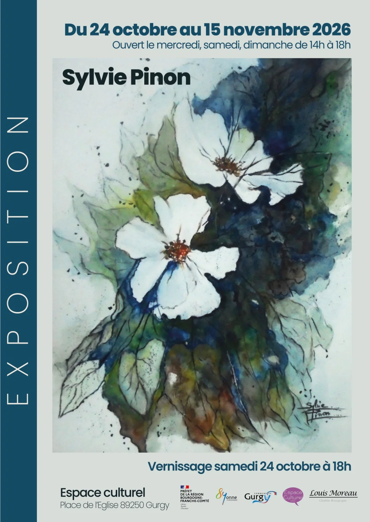 Exposition peintures - Sylvie Pinon – Gurgy (89250) (espace culturel de Gurgy) (affiche de l’événement)