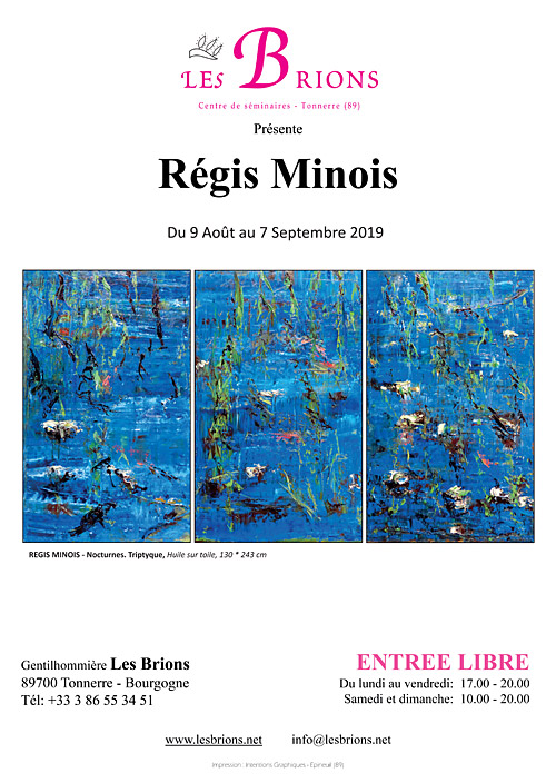 EXPOSITION : TABLEAUX DE REGIS MINOIS (peintre français du Mans installé dans le Tarn / Renommée internationale: Chine, Japon, etc. / représenté dans 5 galeries d'art, en France / Style