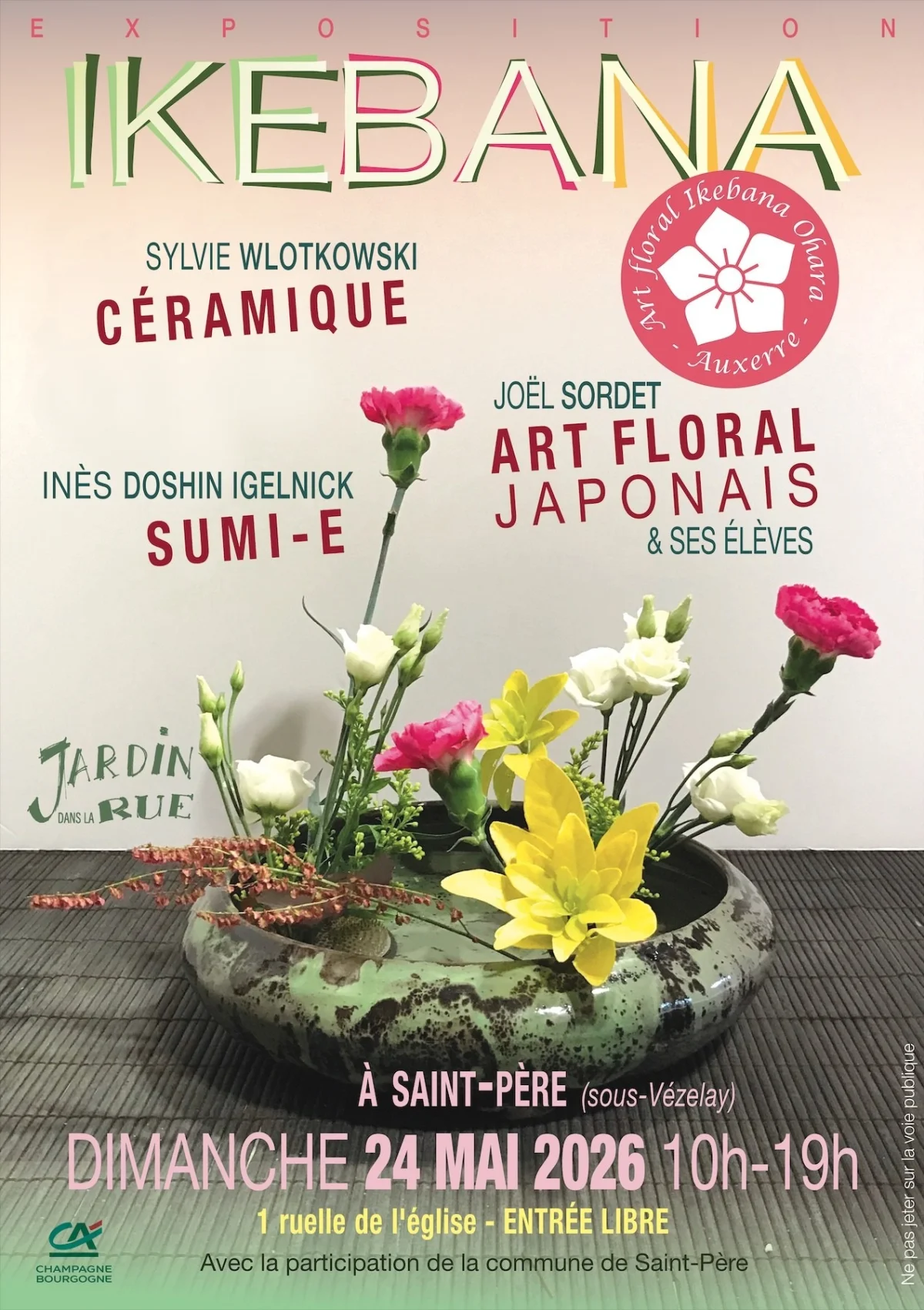 Exposition Ikebana – Saint-Père-sous-Vézelay (affiche de l’événement)