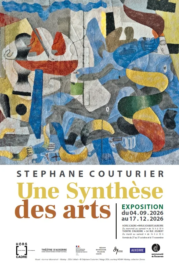 Exposition "Une Synthèse des arts" de Stéphane Couturier – Auxerre (Hors Cadre) (affiche de l’événement)