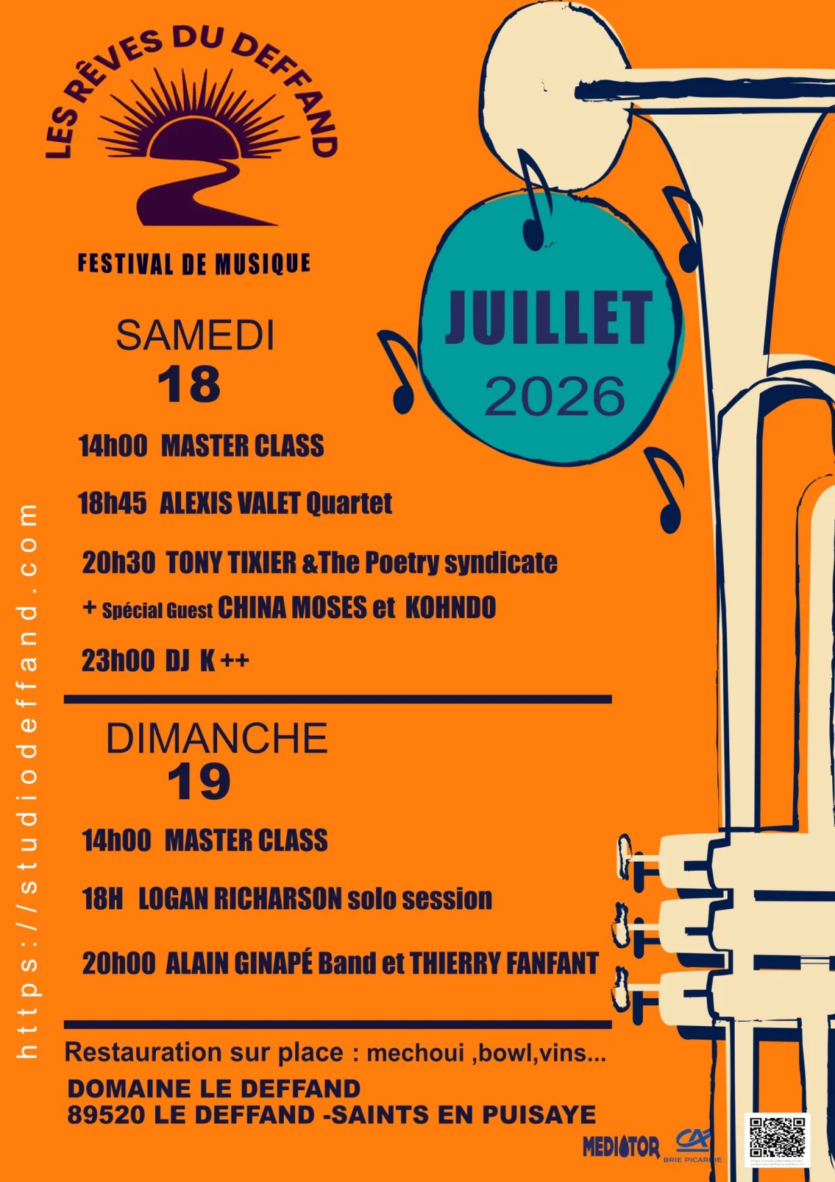 Festival de musique "Les Rêves du Deffand" – Saints en Puisaye - le Deffand (Domaine Le Deffand) (affiche de l’événement)