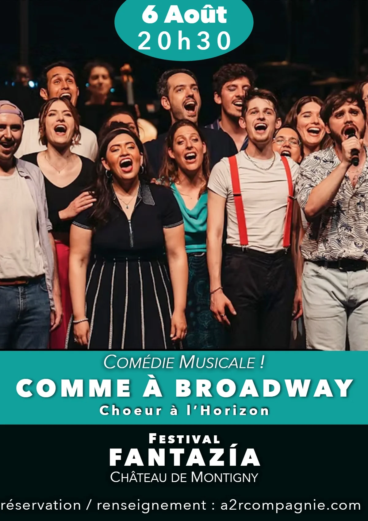 Comédie musicale : "Comme à Broadway" dans le cadre du 7ème Festival Fantazía – Perreux / Charny Orée de Puisaye (Château de Montigny) (affiche de l’événement)