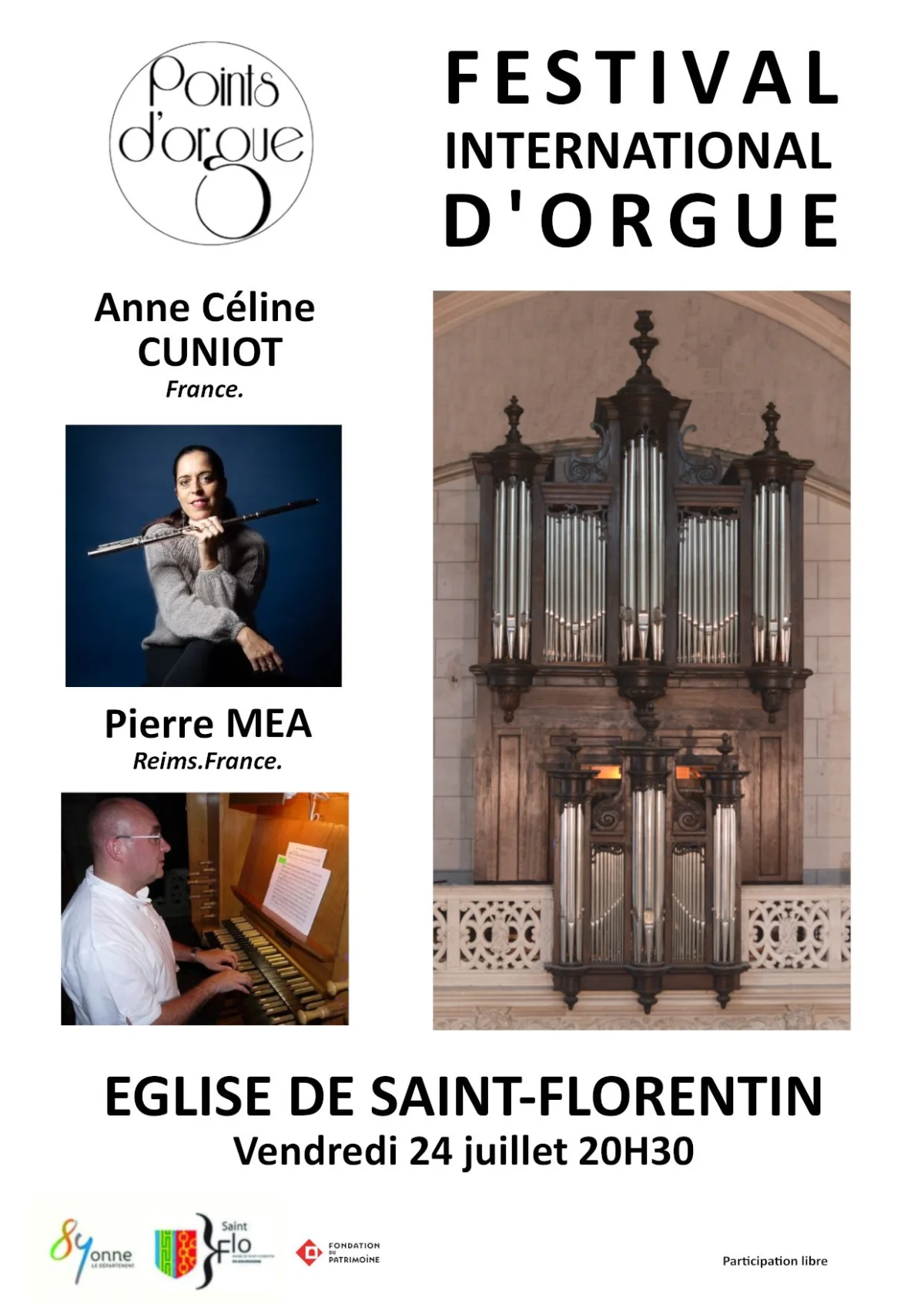 Festival international d'orgue de Saint-Florentin – Saint-Florentin (église) (affiche de l’événement)