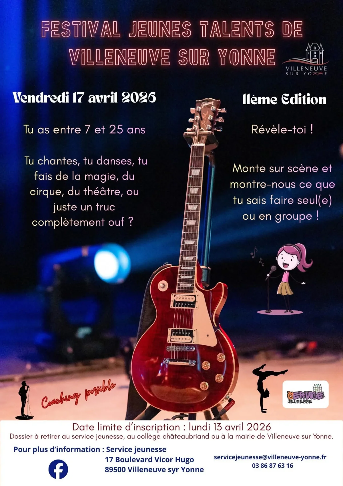 Festival Jeunes talents de Villeneuve-sur-Yonne – Villeneuve-sur-Yonne (Théâtre) (affiche de l’événement)