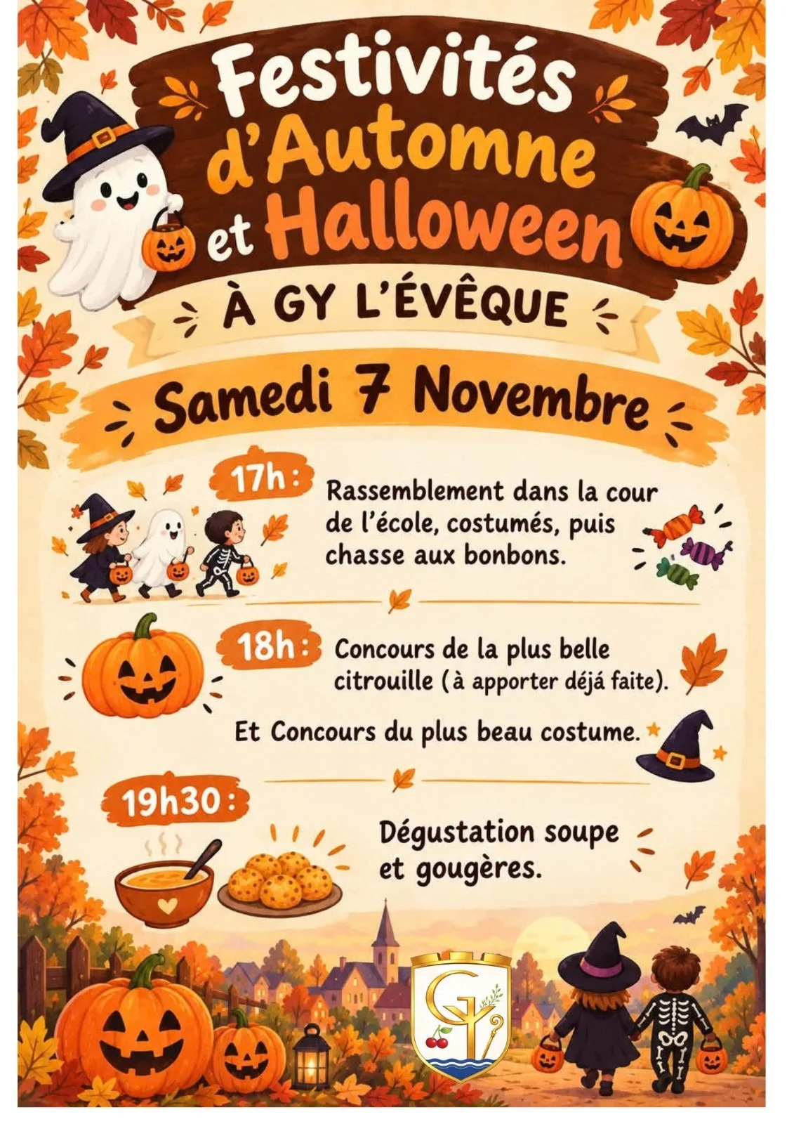 Festivités d'automne à Gy l'Évêque – Gy-l'Eveque (Dans le village et la salle des fêtes) (affiche de l’événement)