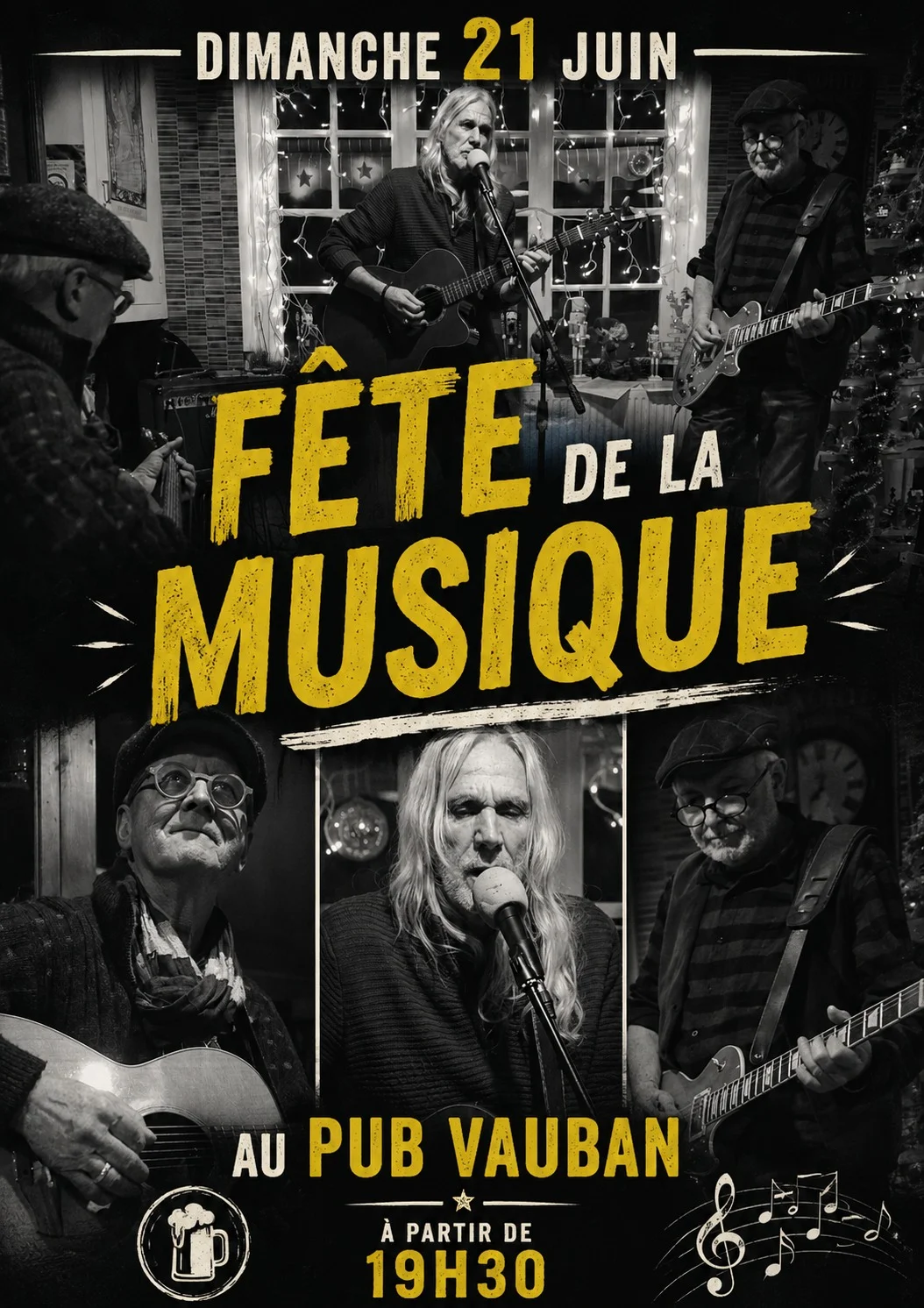 Fête de la musique / concert du groupe "tomcats et special beedies" – Avallon (Devant le pub vauban) (affiche de l’événement)
