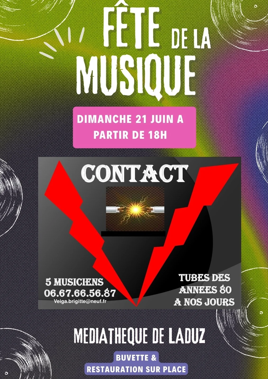 Fête de la Musique – Laduz (Parking de la médiathèque) (affiche de l’événement)