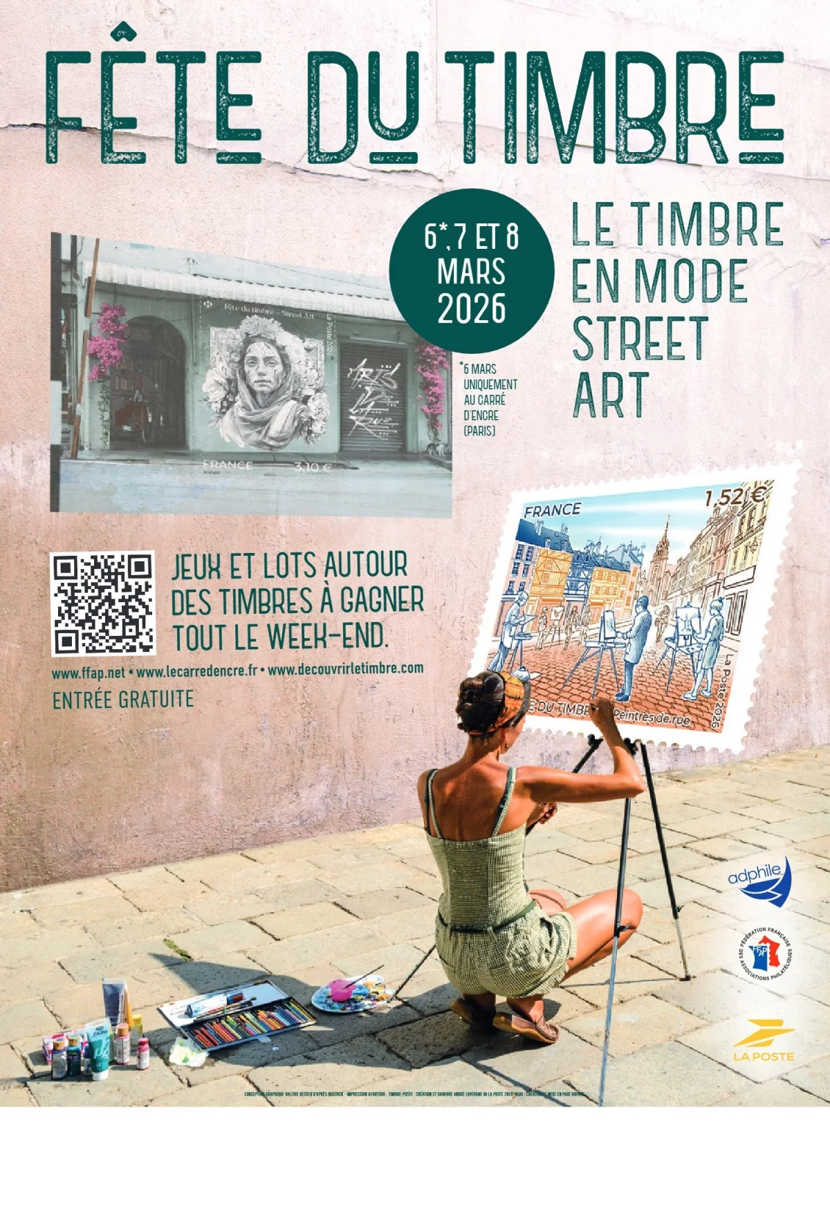 Fête du timbre – Auxerre (Salle des Piedalloues) (affiche de l’événement)