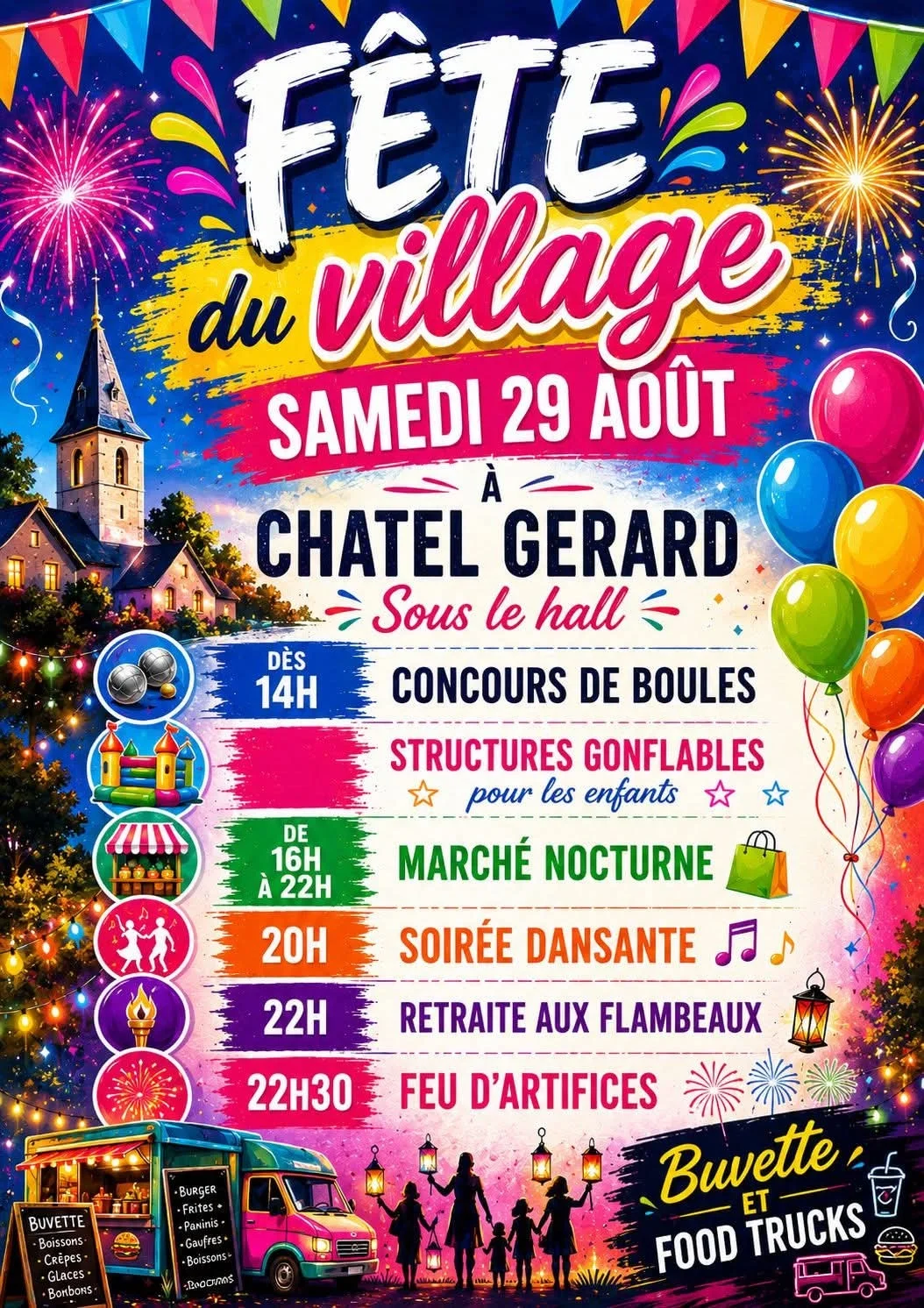 Fête du village de Chatel Gerard – Châtel Gérard (Halle) (affiche de l’événement)