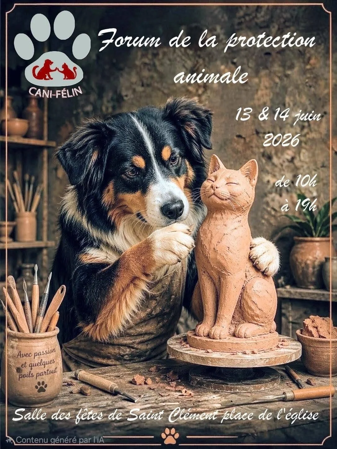 Forum de la Protection Animale – Saint-Clément (Salle des fêtes) (affiche de l’événement)