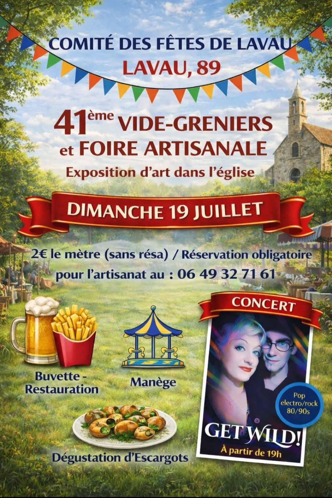 Get Wild ! Live (Pop-dance-rock-electro) – Lavau (Extérieur village) (affiche de l’événement)