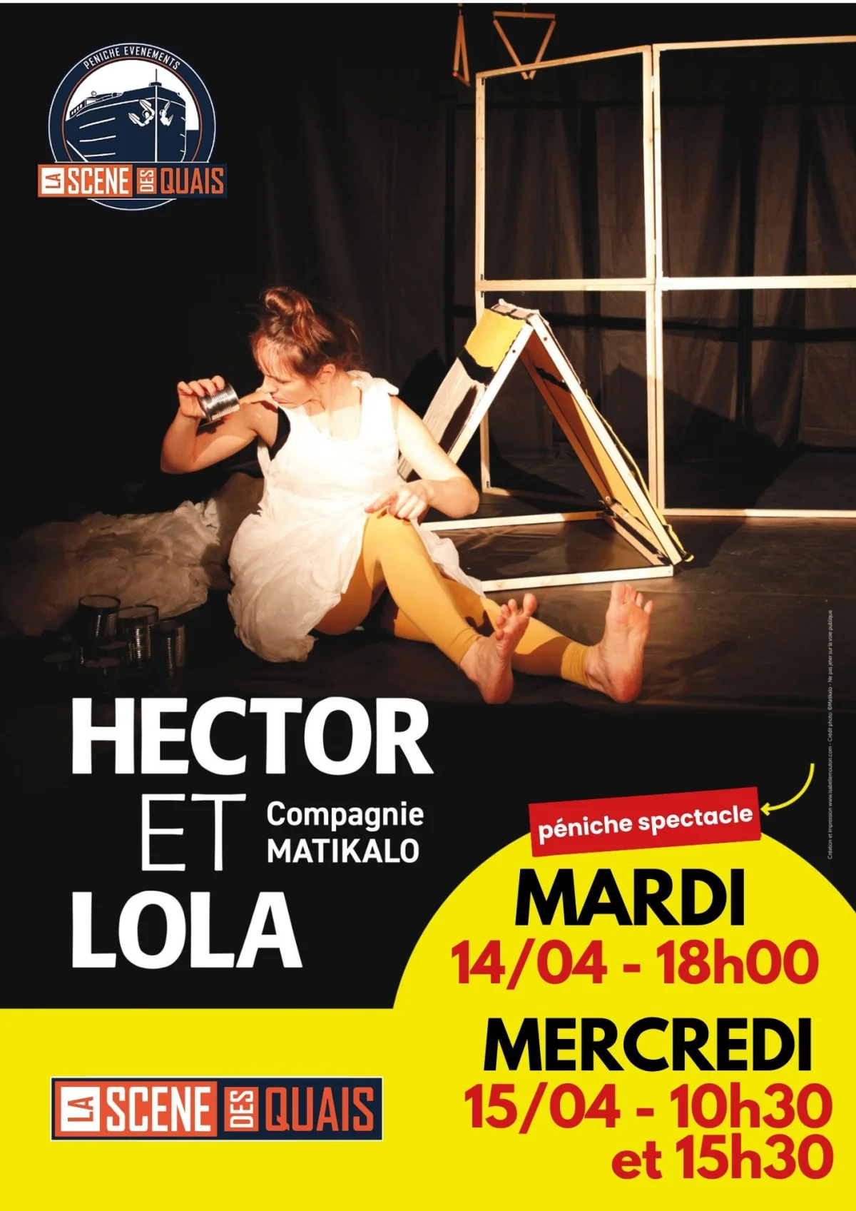 Hector et Lola – Auxerre (théâtre La scène des quais) (affiche de l’événement)