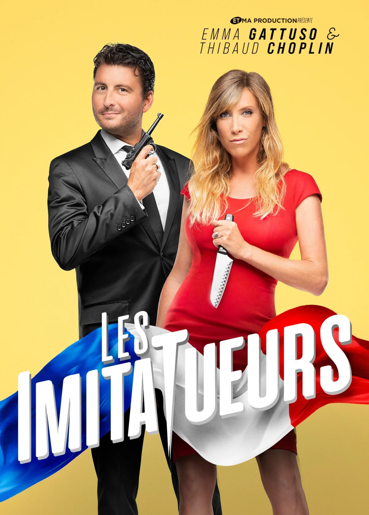 Humour : "Les imitatueurs" (duo d'imitateurs) avec Emma Gattuso et Choplin) – Saint-Julien-du-Sault (Salle Alain Bashung) (affiche de l’événement)