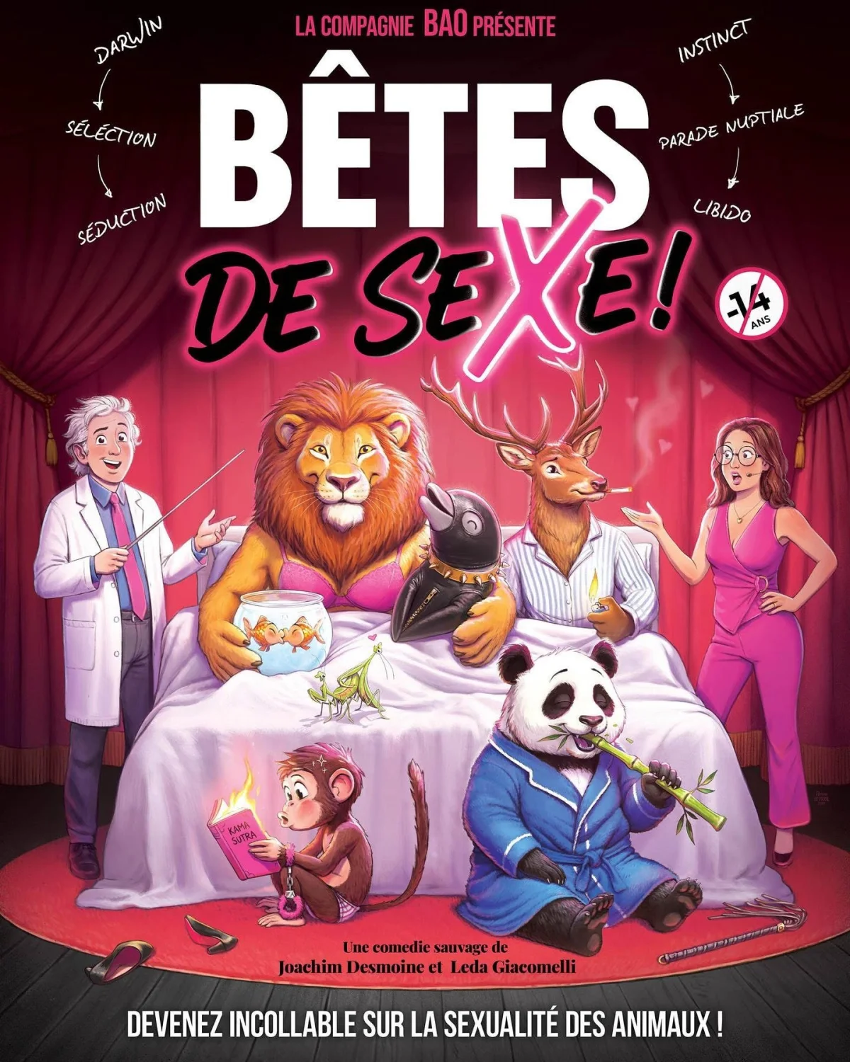 Humour : "Bêtes de sexe !" (une comédie sauvage de
Joachim Desmoines et Leda Giacomelli) – Saint-Julien-du-Sault (Salle Alain Bashung) (affiche de l’événement)