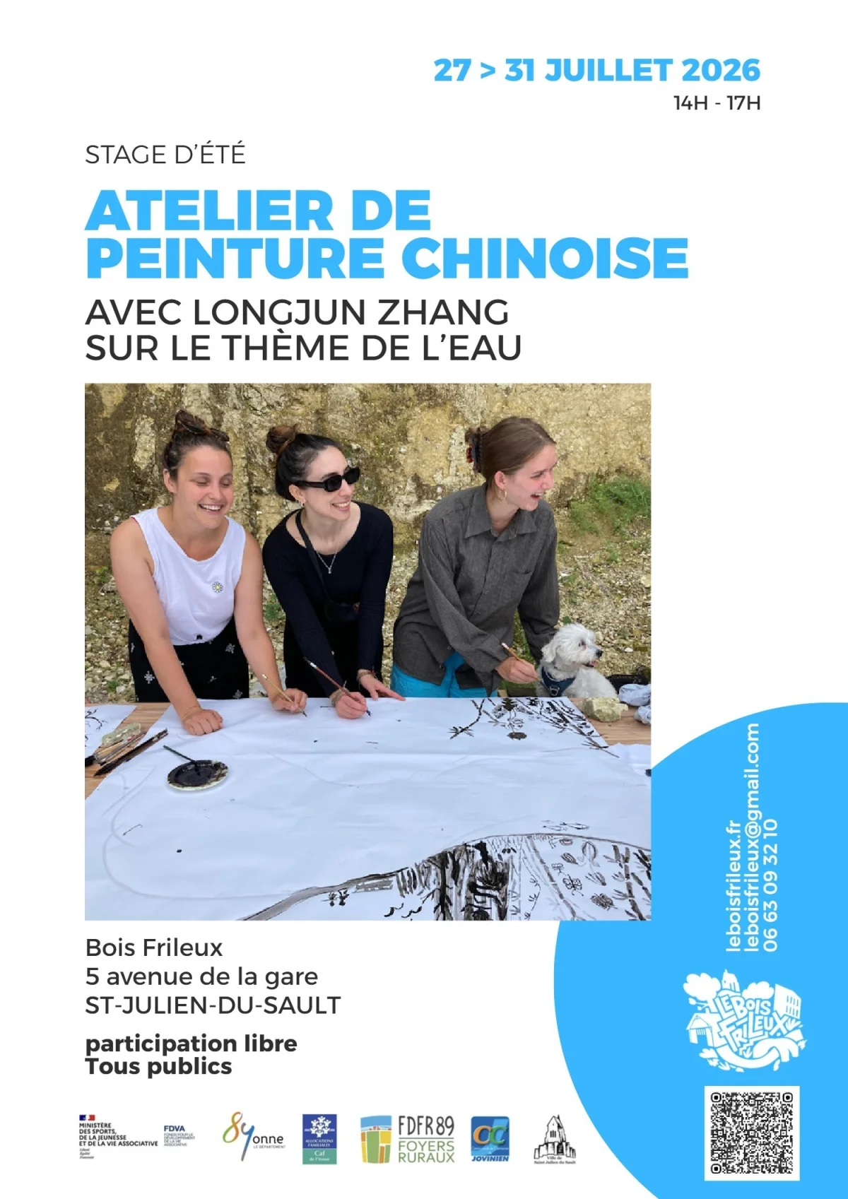 Initiation à la peinture chinoise avec Longjun – Saint-Julien-du-Sault (5 avenue de la gare) (affiche de l’événement)