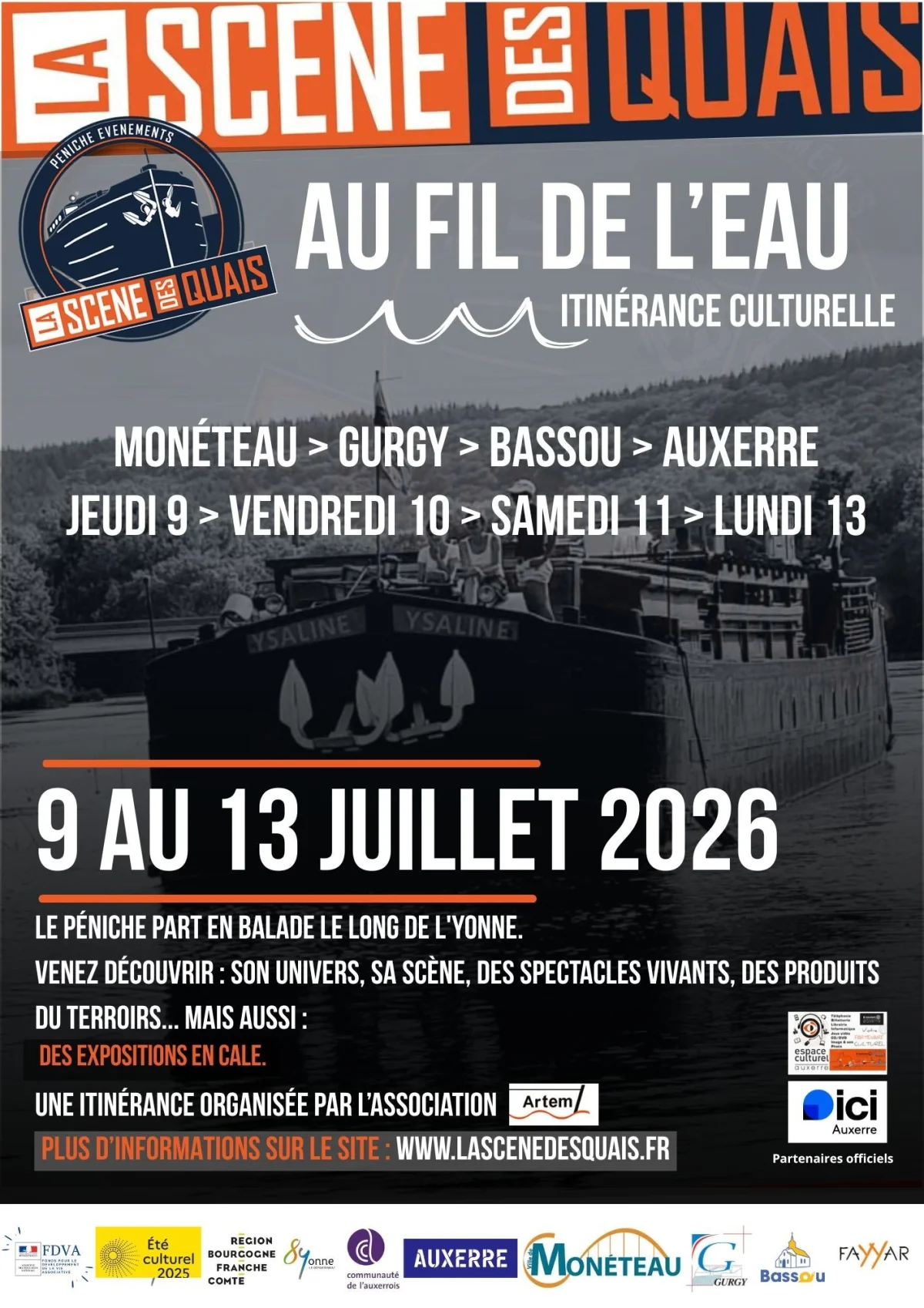 Itinérance 2026 – Auxerre (Théâtre La scène des quais) (affiche de l’événement)