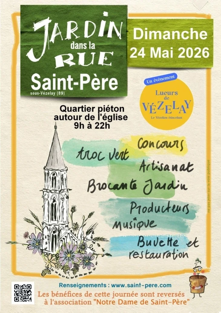 Jardin dans la rue – Sains-Père-sous-Vézelay (Quartier autour de l'église) (affiche de l’événement)