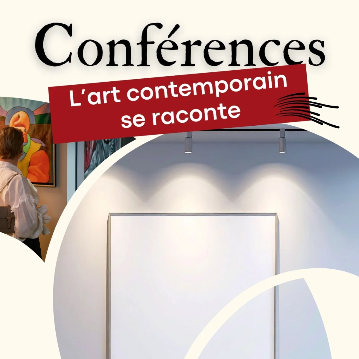 L’art contemporain se raconte – Auxerre (Abbaye Saint-Germain) (affiche de l’événement)