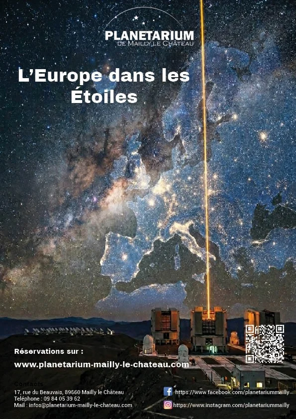 L'Europe dans les étoiles – Mailly-le-Château (Planétarium - Espace nature du Beauvais) (affiche de l’événement)
