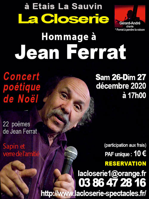 EN DIRECT SUR INTERNET (CVO : Closerie Vidéo Ouverte) : CONCERT POETIQUE DE NOEL