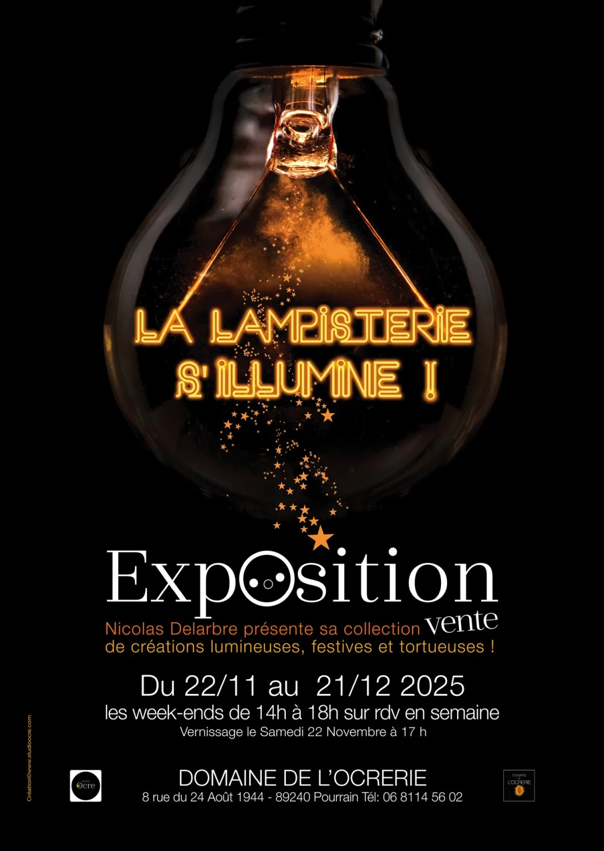 Exposition-vente : La lampisterie s'illumine ! – Pourrain (Domaine de l'Ocrerie) (affiche de l’événement)