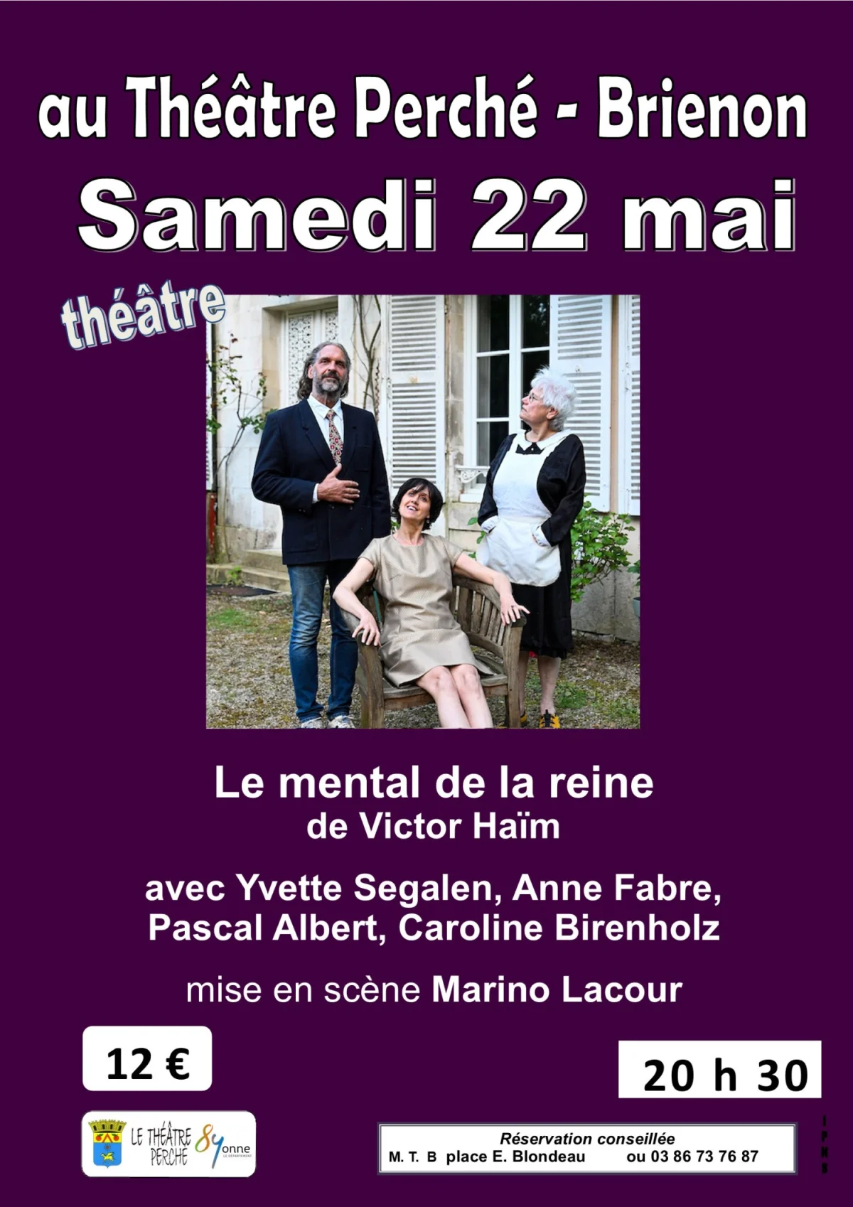 Le mental de la reine – Brienon-sur-Armançon (Le Théâtre perché) (affiche de l’événement)