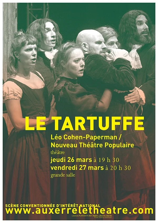 Le Tartuffe – Auxerre (Théâtre d'Auxerre) (affiche de l’événement)