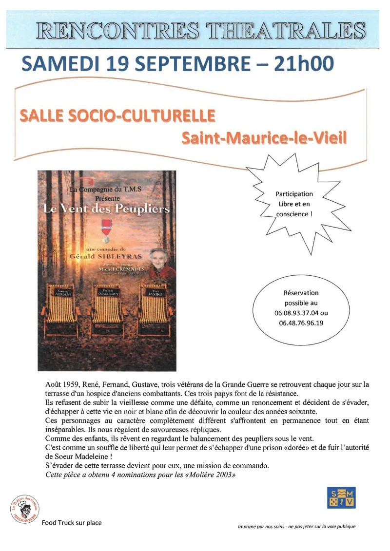 Le Vent des Peupliers – Saint-Maurice-le-Vieil (Salle socio-culturelle) (affiche de l’événement)