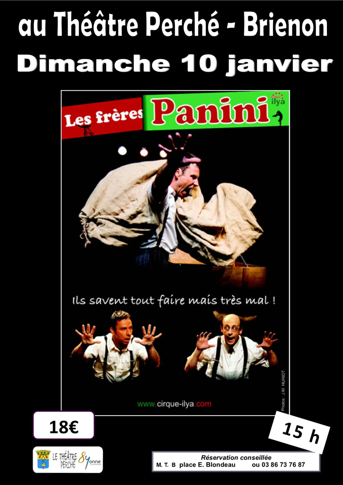 Les frères Panini, ils savent tout faire mais très mal! – Brienon-sur-Armançon (Le Théâtre perché) (affiche de l’événement)