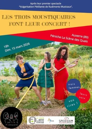 Les trois moustiquaires / Trio vocal – Auxerre (théâtre La Scène des Quais) (affiche de l’événement)