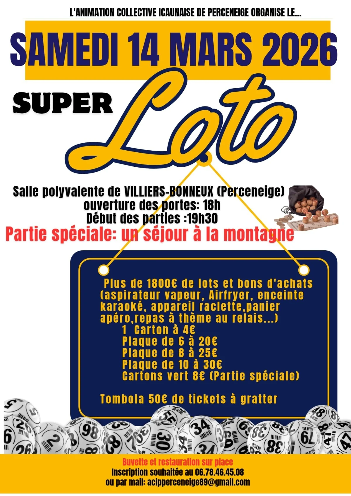 Loto – Villiers Bonneux (perceneige) (affiche de l’événement)