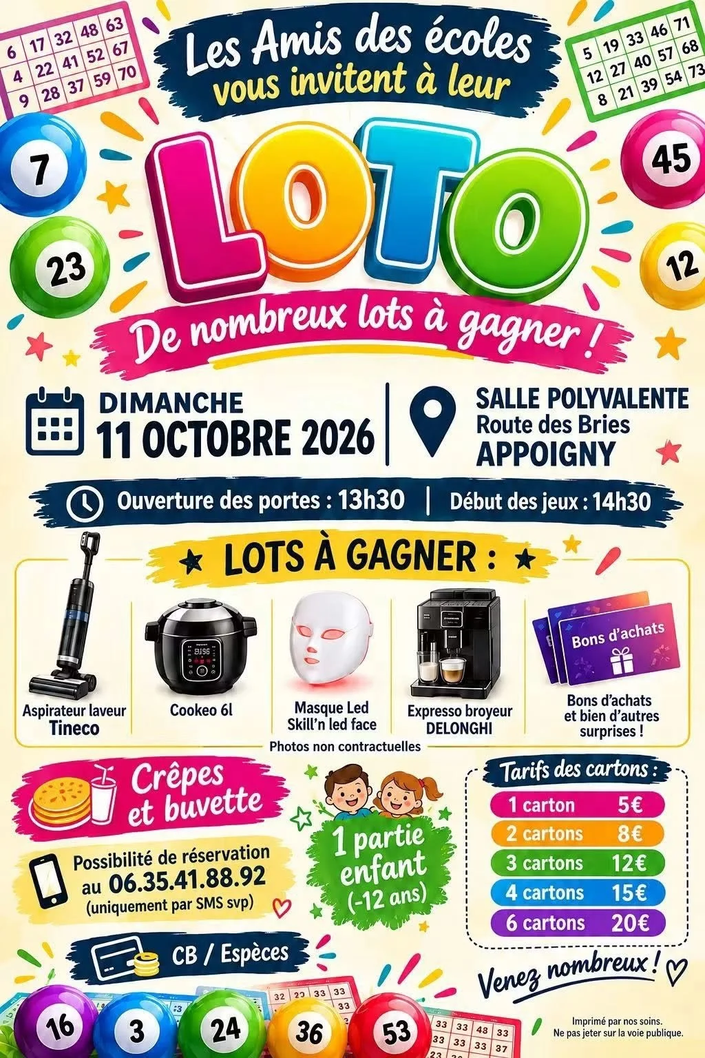 Loto des Amis des écoles d'Appoigny – Appoigny (Salle polyvalente) (affiche de l’événement)