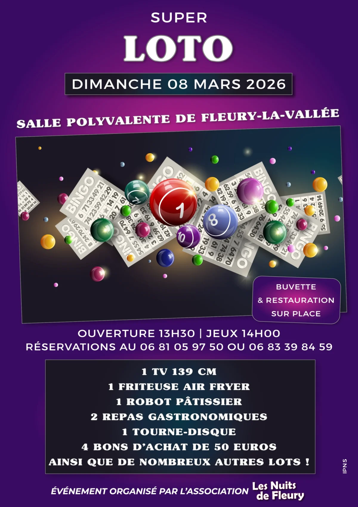 Loto des Nuits de Fleury – Fleury la Vallée (Salle Polyvalente) (affiche de l’événement)