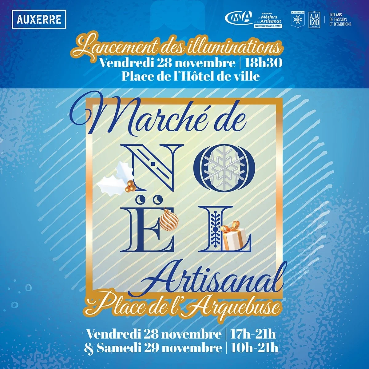 Marché de Noël artisanal – Auxerre (Marché couvert) (affiche de l’événement)