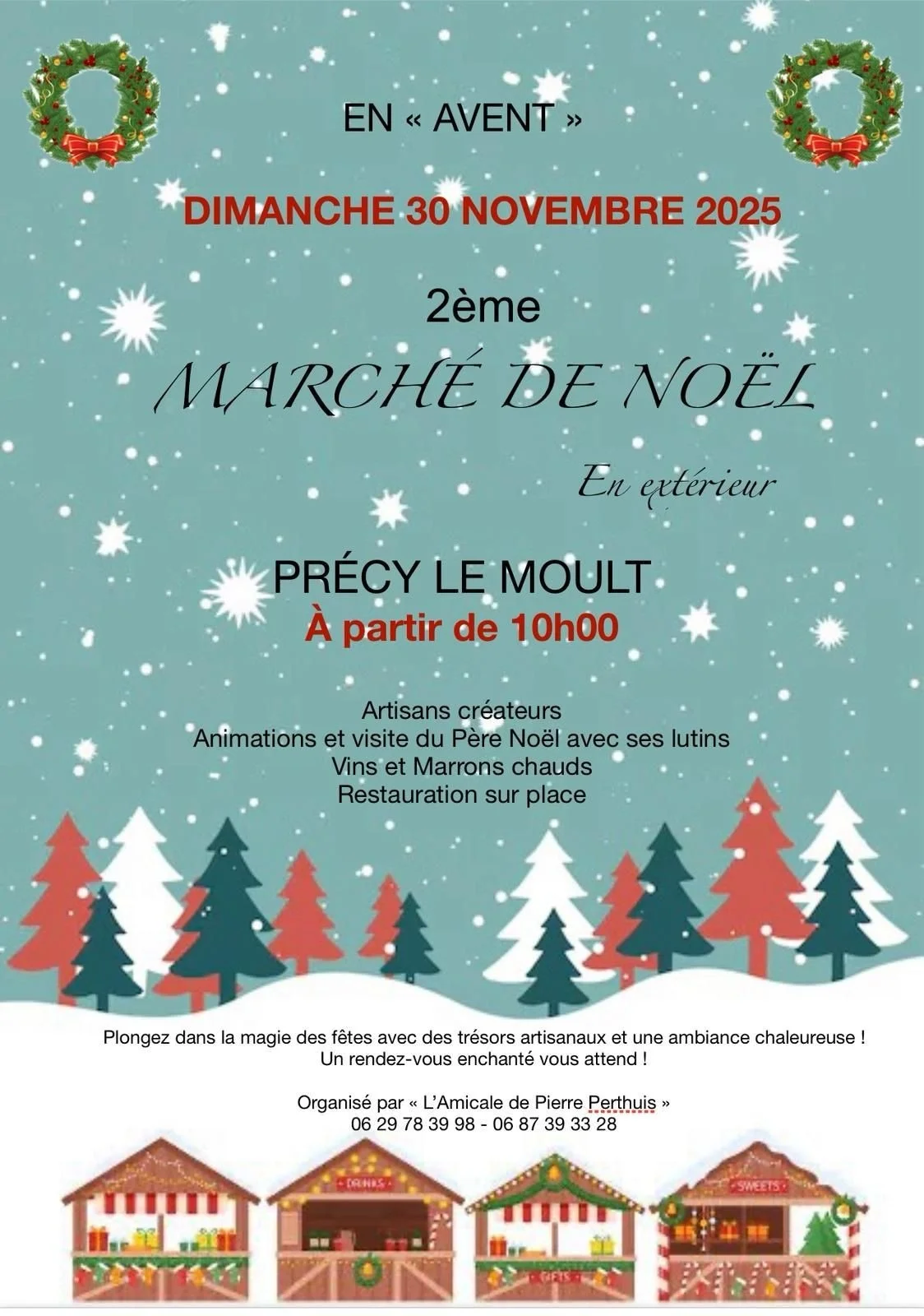 Marché de Noël – Pierre-Perthuis (Précis-le-Moult) (affiche de l’événement)