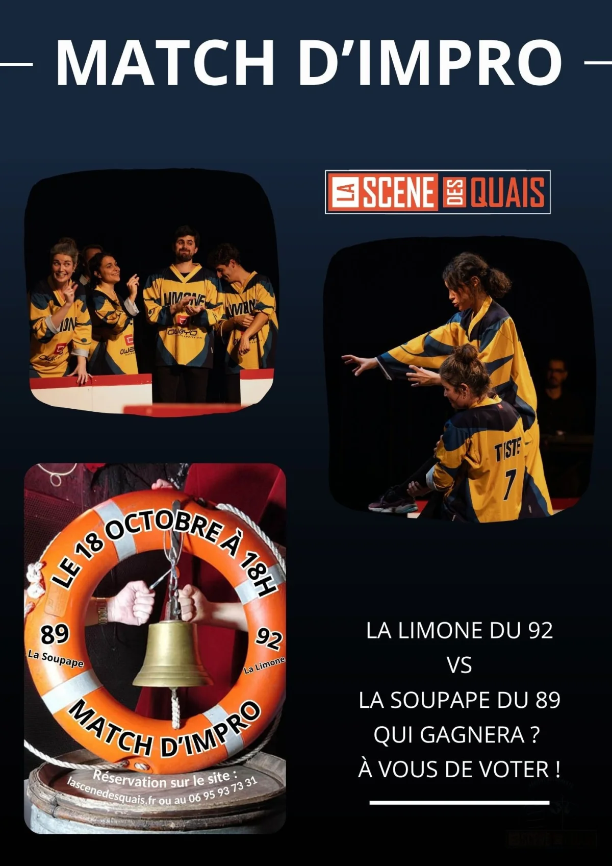 Match d'impro – Auxerre (théâtre La Scène des Quais) (affiche de l’événement)