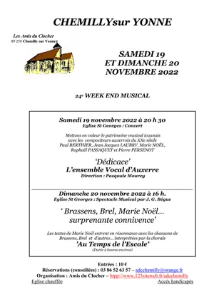 24ème week-end musical de Chemilly sur Yonne : 