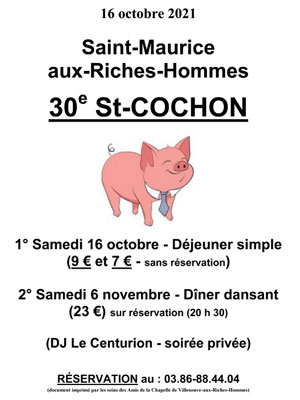 30me Saint-Cochon : djeuner + vente de spcialits et de produits rgionaux